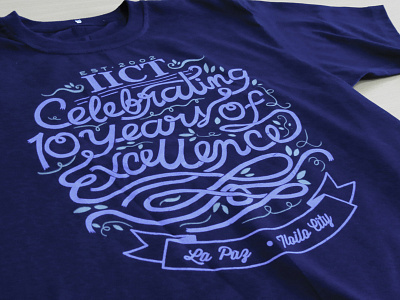 IICT Typography Shirt doodles florals illustration ribbons scribbles shirt design typography vector