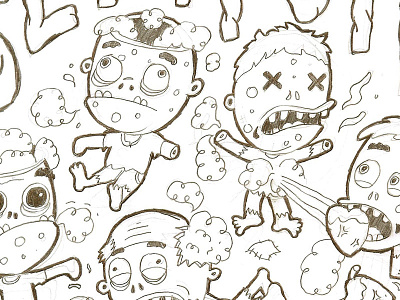 Adorable Zombies Sketch