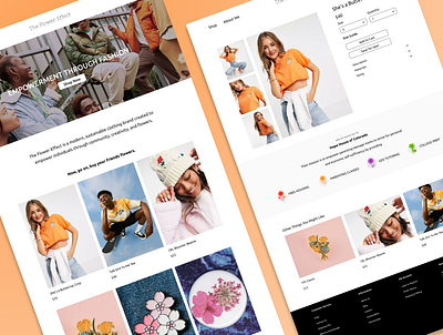 The Flower Effect branding design ui ux