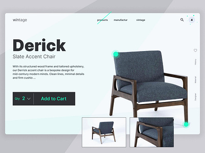 derick branding interface interior ui ux vintage website