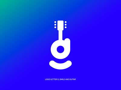 Logo letter G, Smile and guitar brand branding design graphic design guitar illustration letter g logo logo g minimalist symbol symbol g symbol guitar