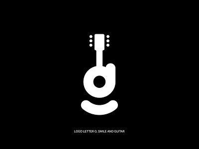 Logo letter G, Smile and Guitar brand branding design graphic design guitar illustration letter g logo logo g logo guitar logo smile minimalist smile symbol symbol g symbol guitar symbol smile