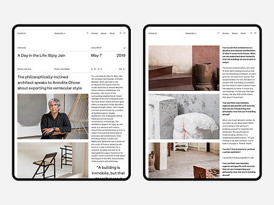 Kinfolk article blog clean concept desktop editorial fullscreen grid ipad minimal minimalism responsive sketch ui ux web website white wip