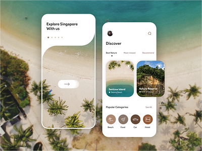 Visit Singapore - Mobile App Concept 3d booking branding design graphic design mobile app travel travel app ui