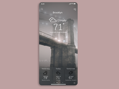 Weather - Daily UI 37 app design flat graphic design ui