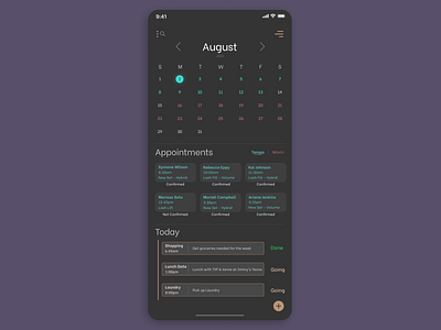 Calendar App - Daily UI 38