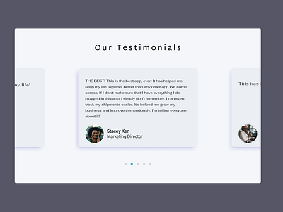 Testimonials - Daily UI 39