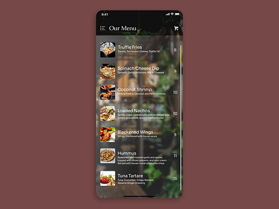 Food/Drink Menu - Daily UI 43