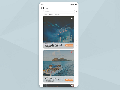 Event Listing - Daily UI 70