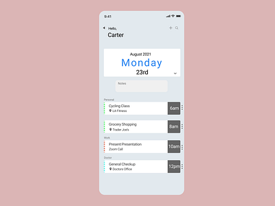 Schedule - Daily UI 071