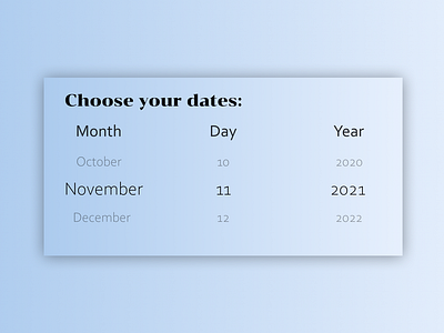 Date Picker - Daily UI 80