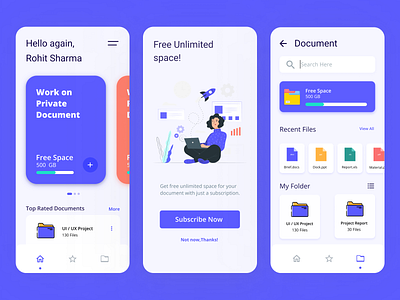 File Manager App app design figma figmadesign illustration minimal typography ui ux vector