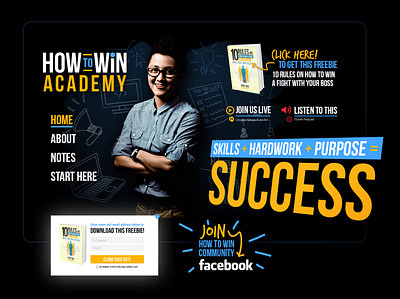 How to Win Academy: Logo, Illustration and Website Design ebook handrawn illustration logo personal branding typography website design