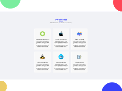 Clean UI Services Section adobe xd design illustrator photoshop typography ui vector web webdesign website