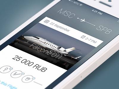 Jet.me app app flight iphone mobile plane ux