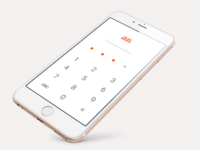 PIN code page concept code concept design ios pin screen simple theappbusiness ui