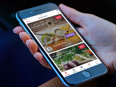 Live Chef mockup app design icon interface ios iphone mobile ui ux visual