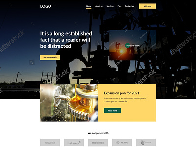 Web Design for Industrial Oil Company adobe xd adobexd business responsive uiux uiuxdesign webdesign website website concept website design
