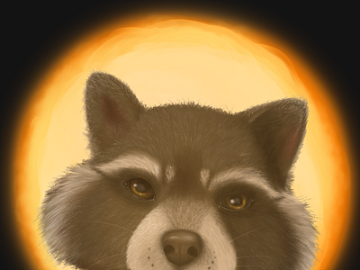 (Guardian of the Galaxy, Rocket) clip paint studio close up portrait fanart guardian of the galaxy racoon rocket