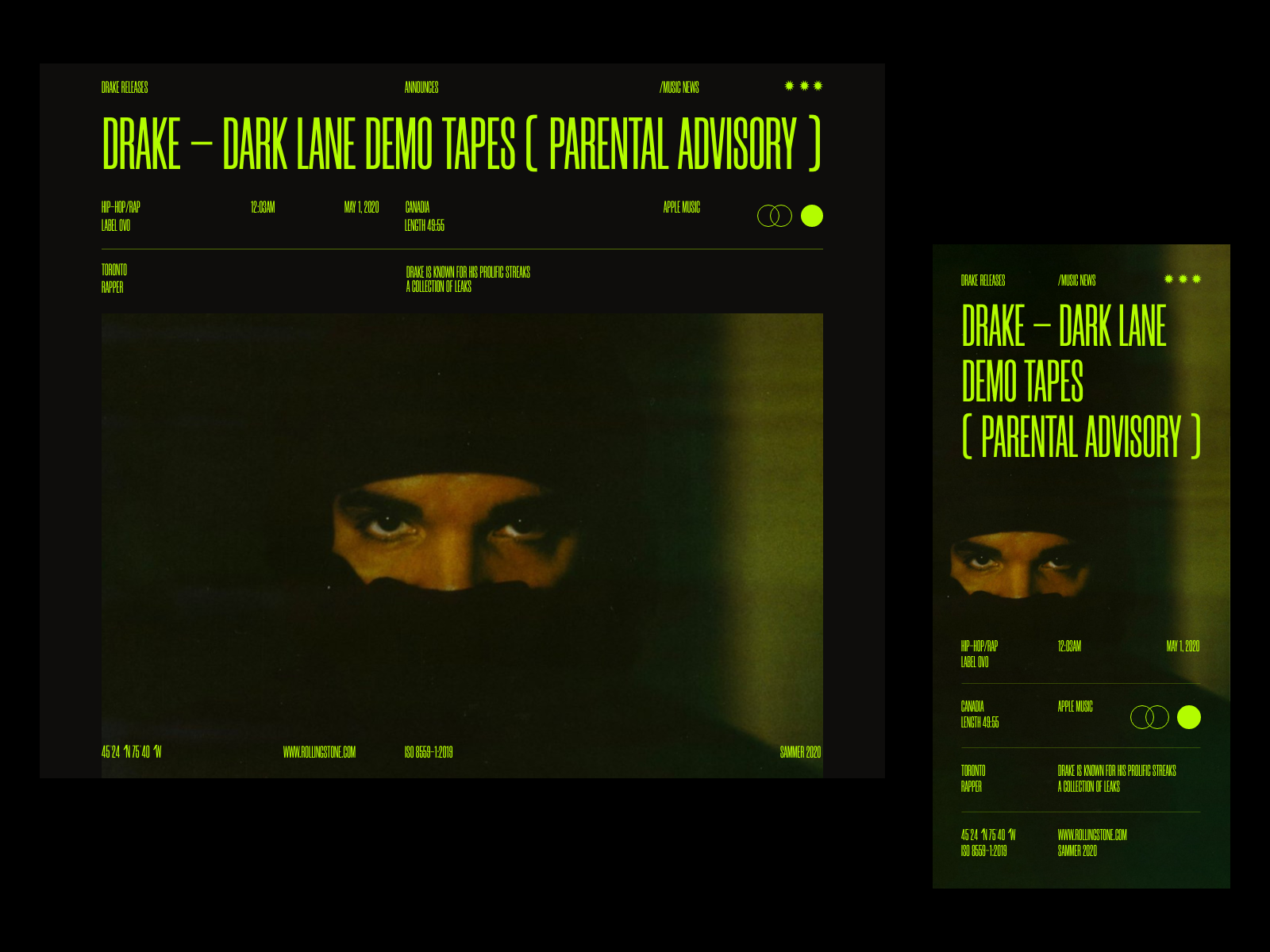 Drake Dark Lane Demo Tapes Poster
