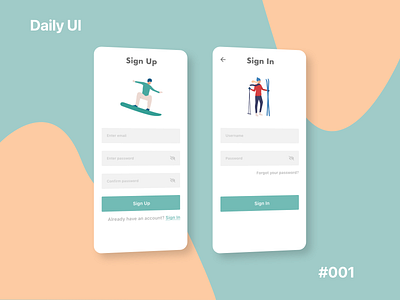 DailyUI #001 - Sign Up 001 adobe xd dailyui signup