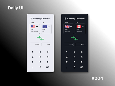 DailyUI 004 Calculator 004 adobe xd calculator dailyui