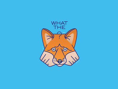 WTF fox graphic design illustration lineart wtf