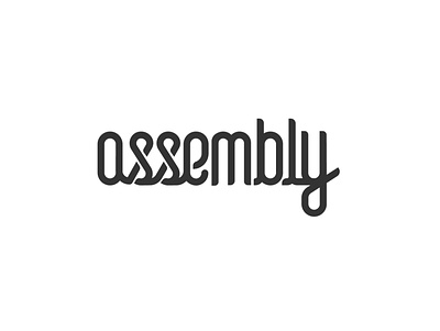 Assembly line art simple typography