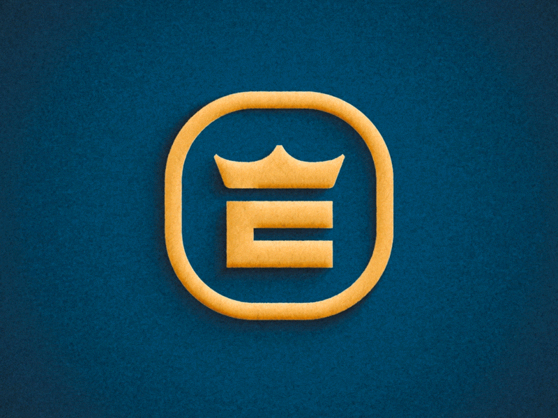 E-crown textured logo animation