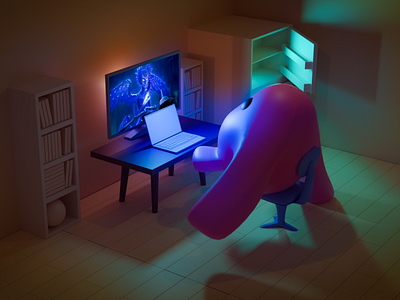 Chill Out 3d blender chacracter