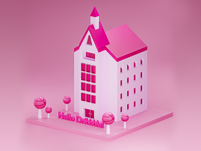 Hello Dribbble! 3d 3ddeign 3dicon 3dillustration 3dshot blender firstshot hellodribbble