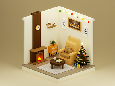 Merry Christmas!🎄 2023 3d 3ddeign 3dicon 3dillustration 3dsence 3dshot blender christmas design dribbble illustration merrychristmas newyear