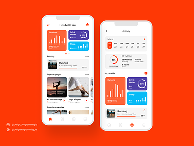 Fitness Apps android app appsdesign design fitness gym illustration ui userinterface