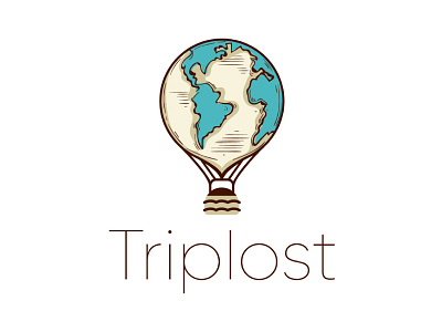 Triplost air air balloon balloon branding fly identity logo logos travel world