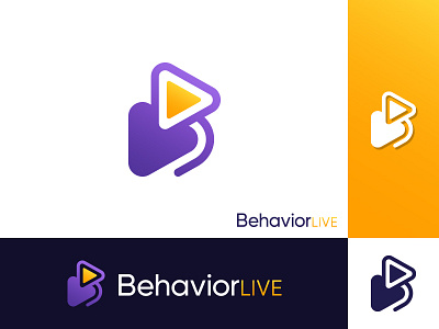 B + L + Play concept for video platform brand branding education health community icons logo mark mark button icon monogram logo video platform