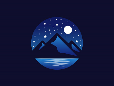 LICHTSTIMMUNG Nature Photography badge landscape moon mountain nature photography night ocean photography sky stars sticker
