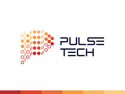 PT - Pulse Tech | Software & Technology Logo Design app logo design binary code branding branding identity colorful icons identity letter mark monogram logos logos design logos marks icons marks monogram pt logo pt monogram software technology app software technology company startup symbols wordmark icon