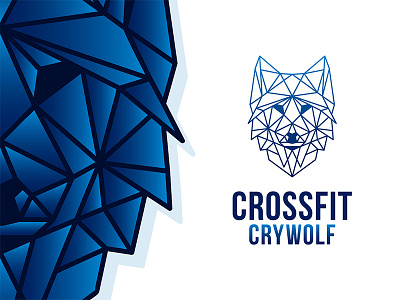 Geometric Wolf | CrossFit Crywolf Gym animal logo brand branding crossfit fitness geometric gym identity illustration logo minimalist vector wolf wolf face