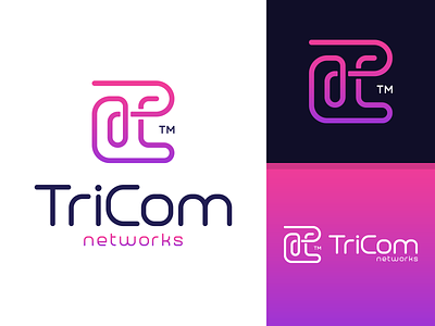 TC - TriCom Networks brand branding communication communication agency communications community icon logotype mark monogram network telecom telecommunication telecommunications telecoms typography