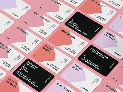 Business Model Storytelling Deck business card cards game art layout layoutdesign millenial pink wedzicka