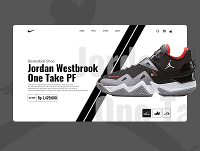 Landing Page Jordan Nike animation app branding design graphic design illustration logo ui ux website