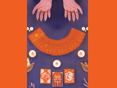 Tarot Reading Illustration cards design design art digital illustration editorial illustration illustration illustration art illustration design procreate tarot tarot card