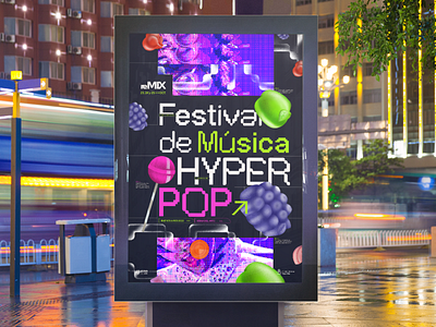 reMIX Festival - Hyperpop Music Festival. 3d illustration branding branding design design art digital illustration graphic design illustration illustration design poster poster design urban design