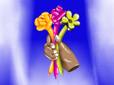 Balloon Flower Bouquet - Illustration