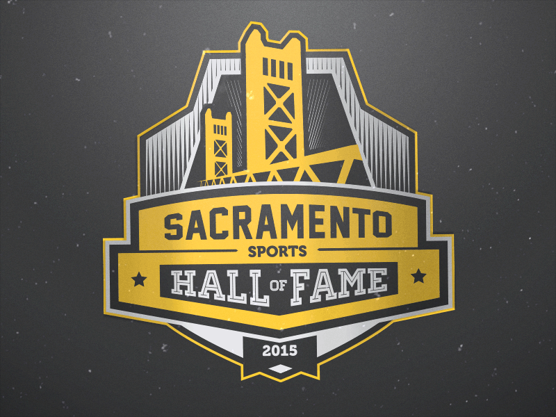 Sacramento Sports Hall of Fame 2015 design event geometric gold grey hall of fame identity logo sacramento sports yellow