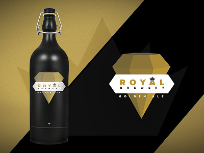 Royal Brewery - Golden Ale ale beer brewery design gold kings label royal
