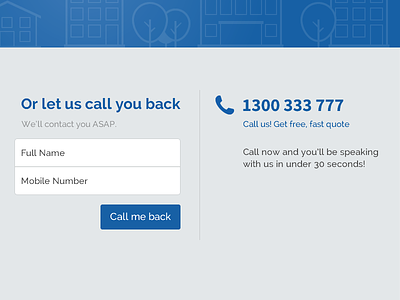 Call us, We call you. Form app clean forms mobile responsive simple ui ux web