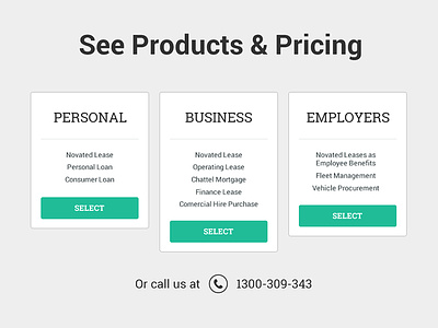 Product & Pricing app clean mobile pricing responsive simple ui ux website