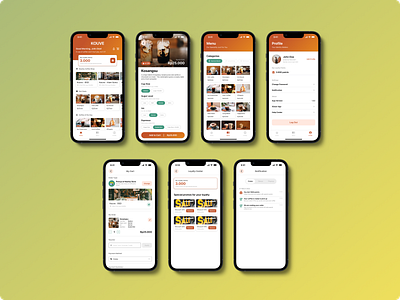 Kouve App coffee ordering app mobile app ui ui design uiux design visual design