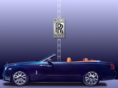 ROLLS ROYCE PHANTOM PR002 branding car car poster dope illustration logo luxury open roof phantom poster poster design posters designing roadster rolls royce